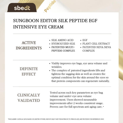 Silk Peptide Intensive Lifting Eye Cream (30ml)