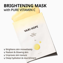 Load image into Gallery viewer, [VARI:HOPE]8 DAYS BRIGHTENING MASK WITH PURE VITAMIN C (1Sheet)
