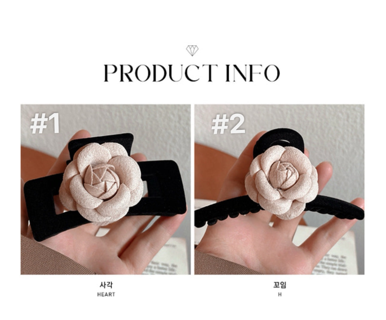 [Hair Claw]Camellia Velvet