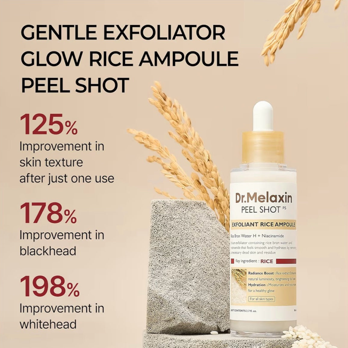 Peel Shot Glow White Rice Peeling Ampoule (80ml)