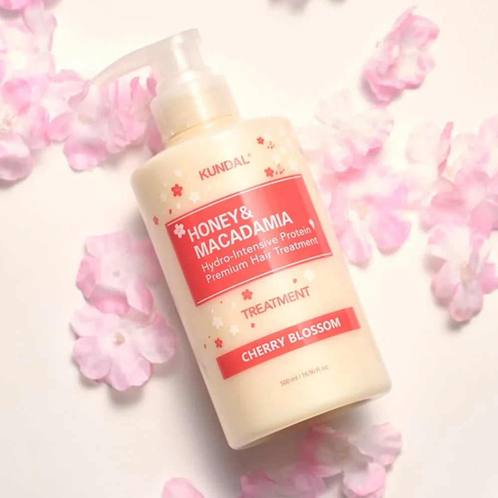 Honey & Macadamia Spring Edition Shampoo 500ml + Treatment 500ml Set (Cherry Blossom)
