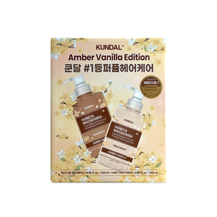 Honey & Macadamia Amber Vanilla Shampoo & Treatment Set 500ml + 500ml