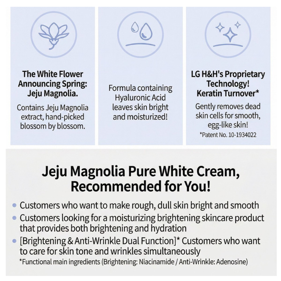 Jeju Magnolia Pure Brightening Cream 50ml