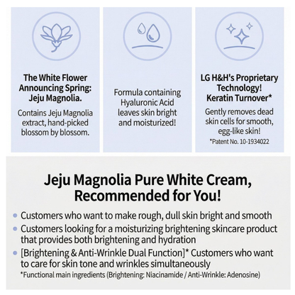 Jeju Magnolia Pure Brightening Cream 50ml