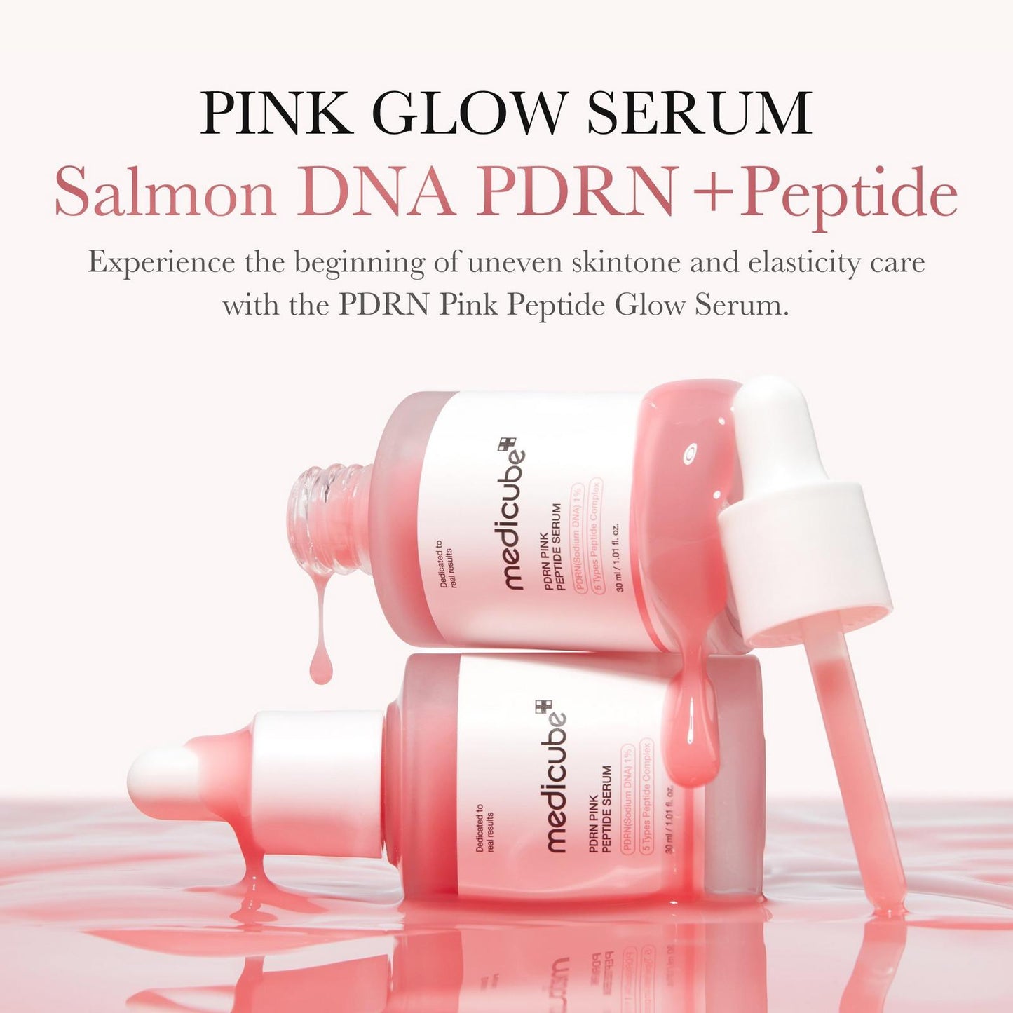 [medicube] (PDRN Pink Niacinamide Milky Toner 150ml + PDRN Pink Peptide Serum 30ml) Duo Set