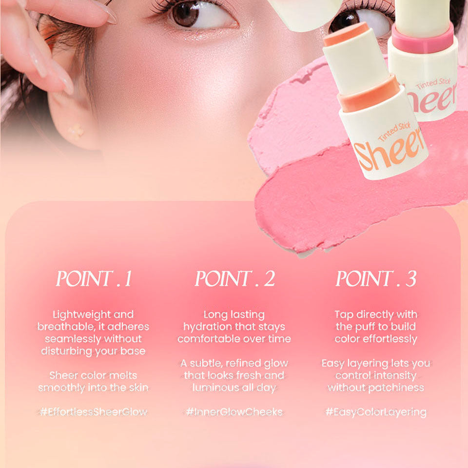 Sheer Tinted Stick Blusher 01 Blossom