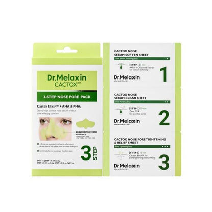 Cactox CT 3-Step Nose Pore Pack (3 Sheets)