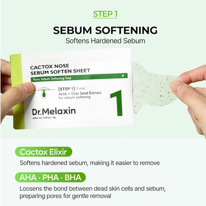 Cactox CT 3-Step Nose Pore Pack (3 Sheets)