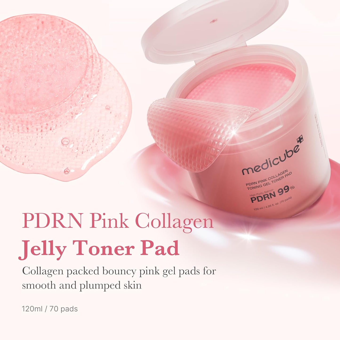 [medicube] PDRN Pink Collagen Toning Gel Toner Pad