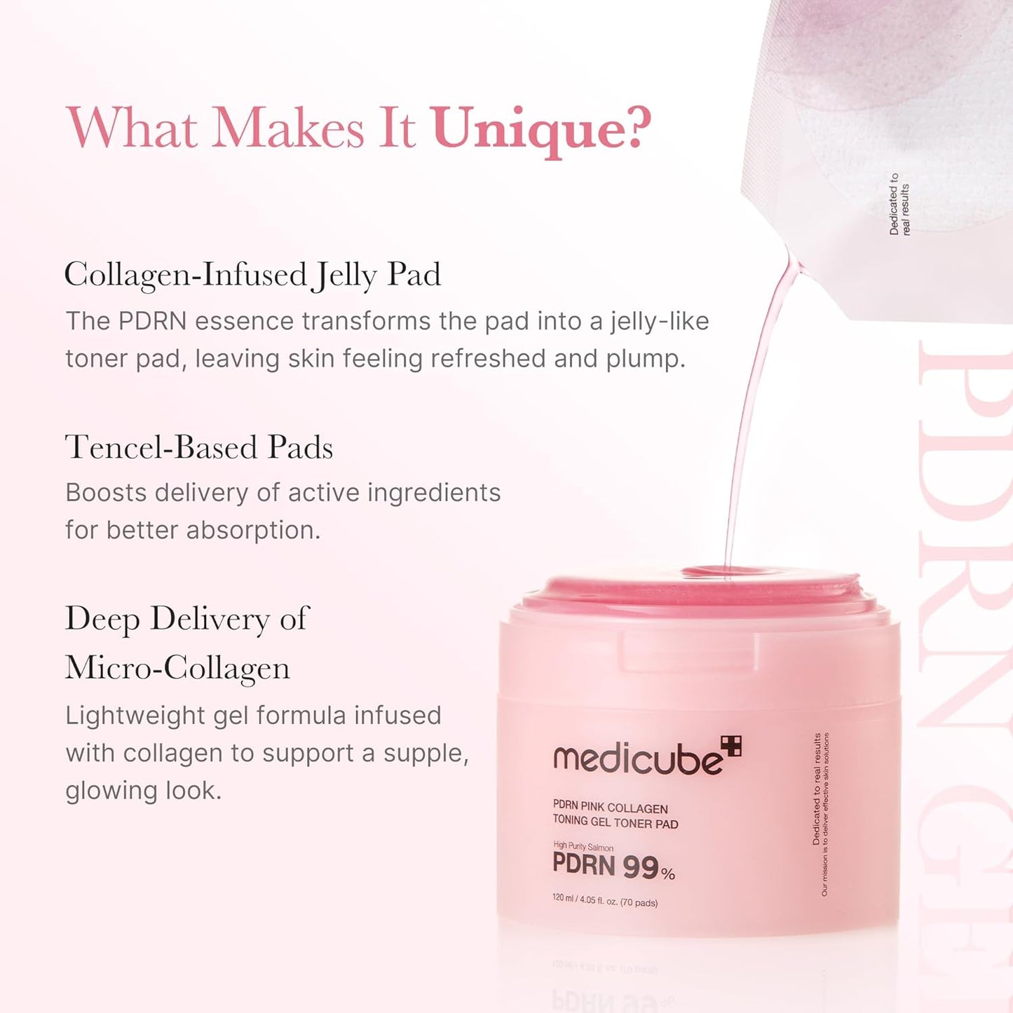 [medicube] PDRN Pink Collagen Toning Gel Toner Pad