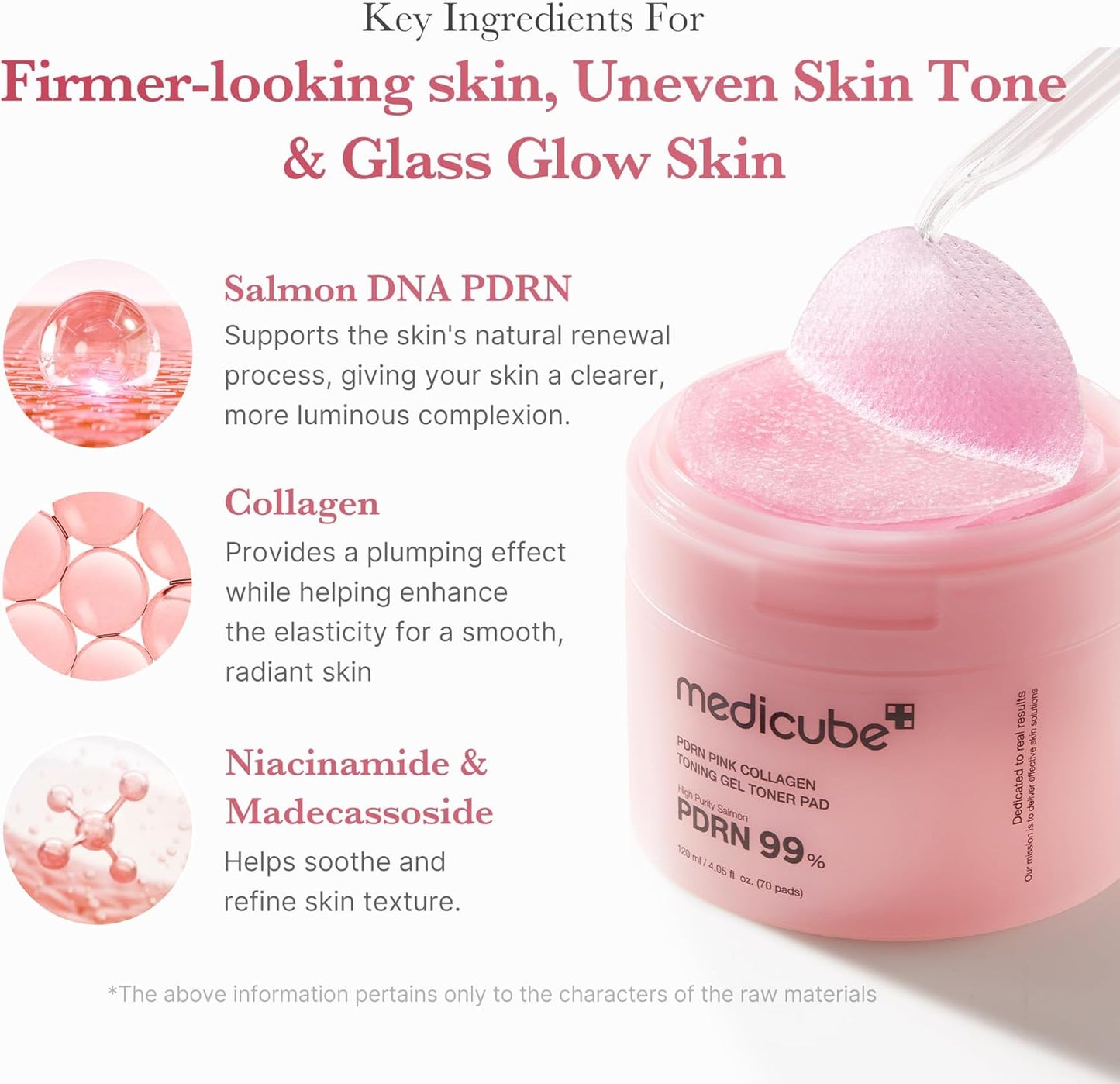 [medicube] PDRN Pink Collagen Toning Gel Toner Pad