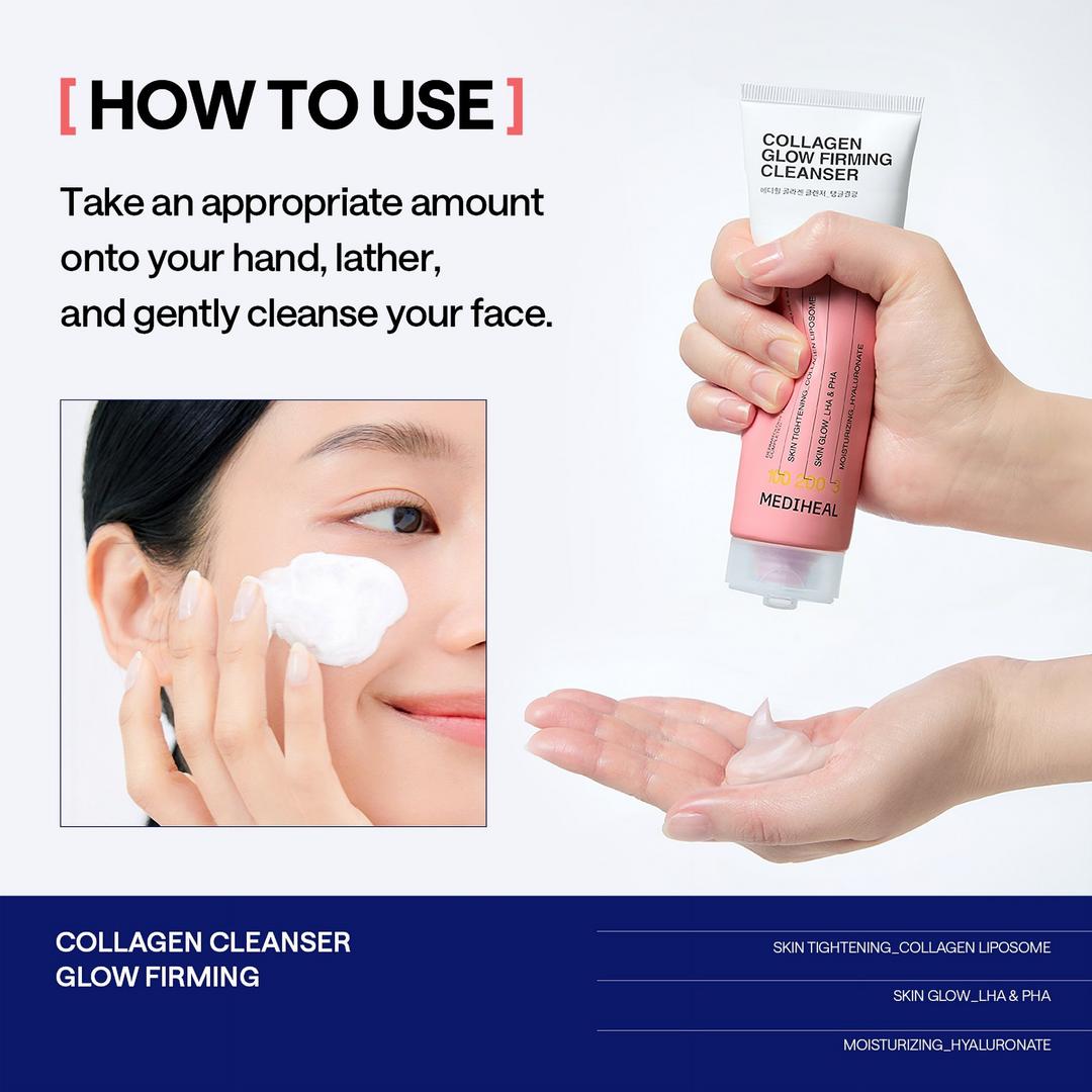 [MEDIHEAL] Collagen Glow Firming Cleanser (120ml)