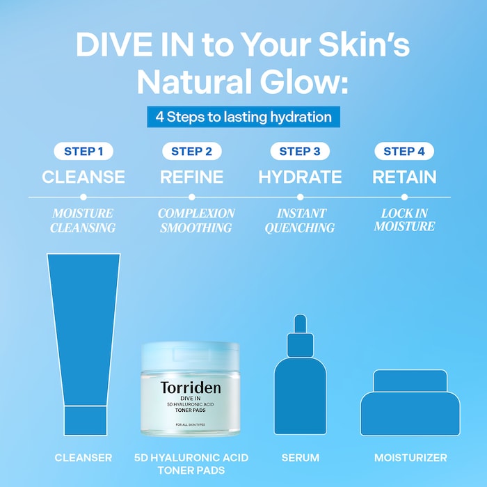 DIVE IN 5D Hyaluronic Acid Toner Pads (80pads)