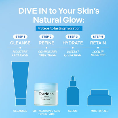 DIVE IN 5D Hyaluronic Acid Toner Pads (80pads)