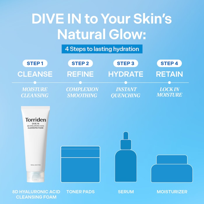 DIVE IN 8D Hyaluronic Acid Cleansing Foam (150ml)