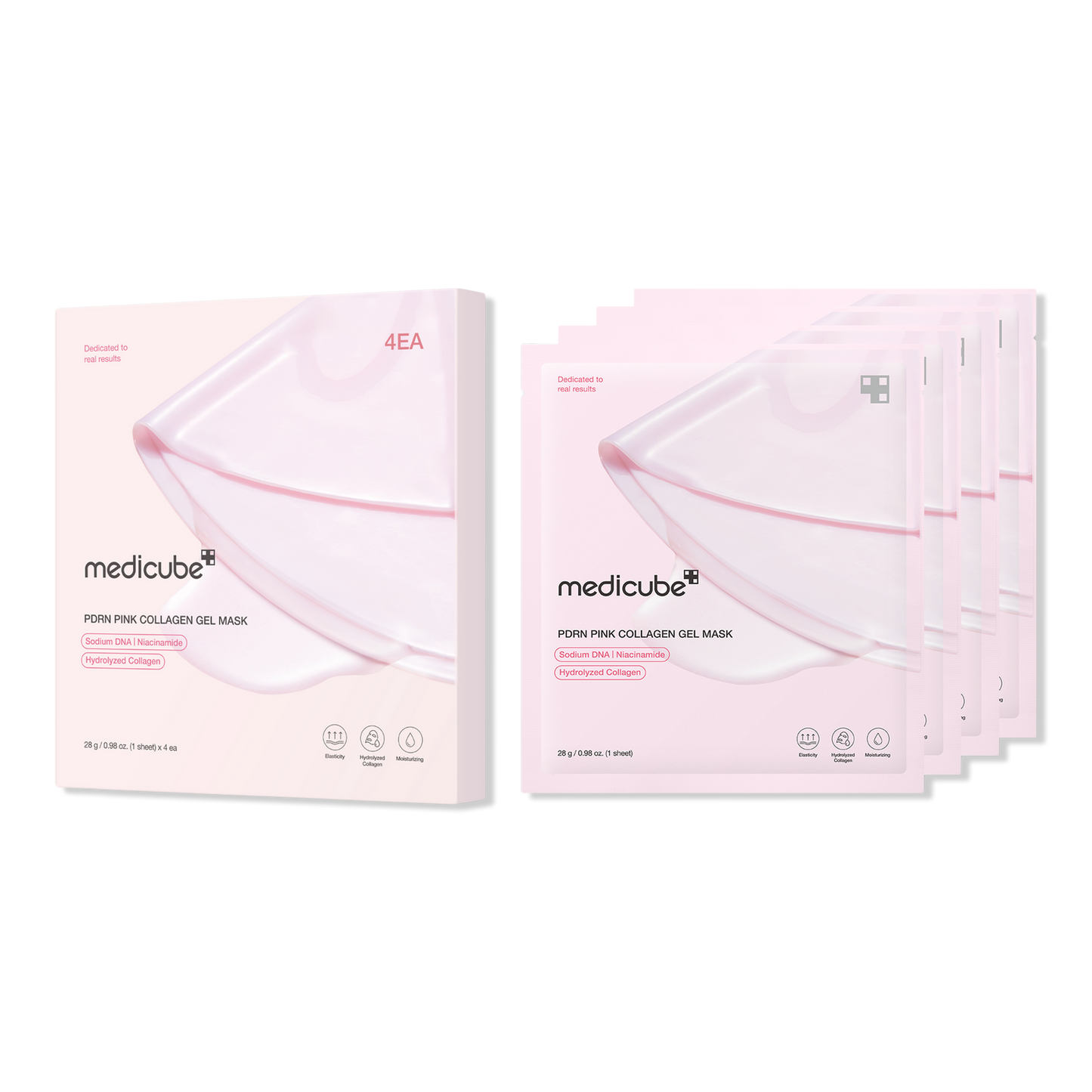 PDRN Pink Collagen Gel Mask (4 Sheets Box)