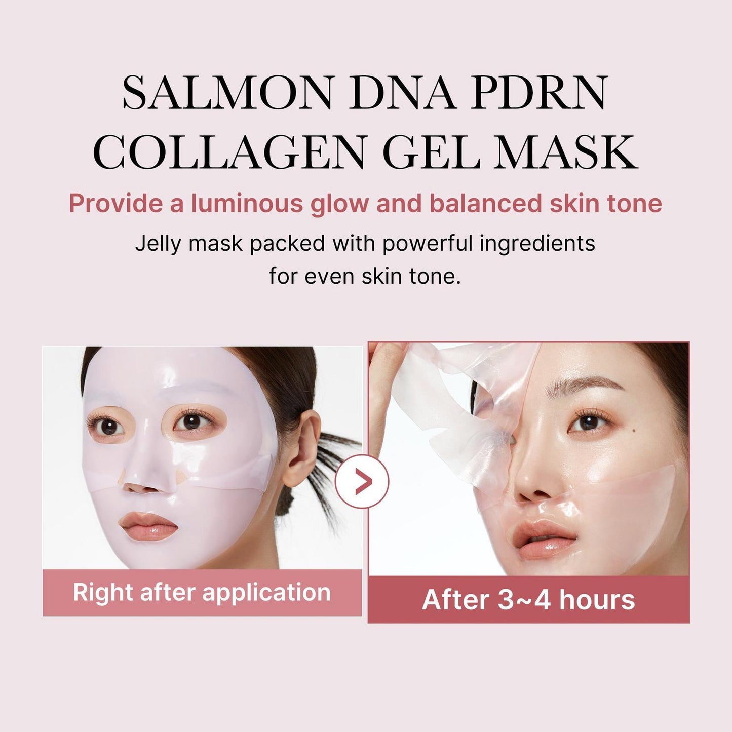 PDRN Pink Collagen Gel Mask (4 Sheets Box)