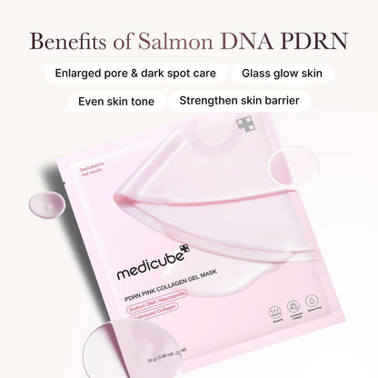 PDRN Pink Collagen Gel Mask (4 Sheets Box)