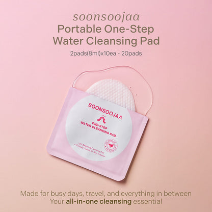 Portable One-Step Water Cleansing Pad 10pack (20pcs)