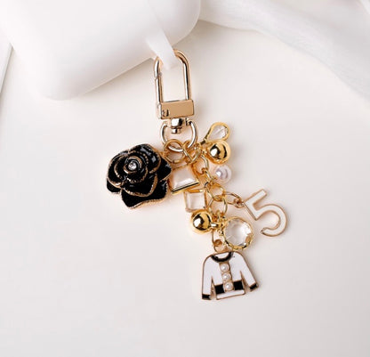 [KEY CHAIN] Coco Perfume/Tweed Corsage