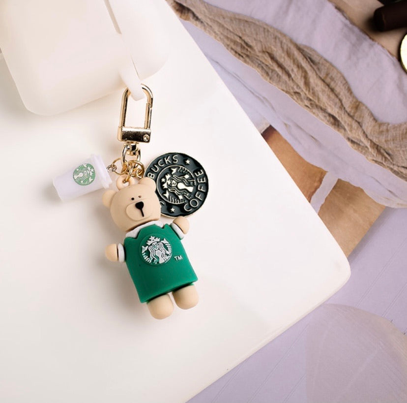 [KEY CHAIN]Bear Key Ring Red/Green