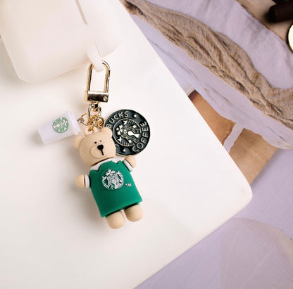 [KEY CHAIN]Bear Key Ring Red/Green