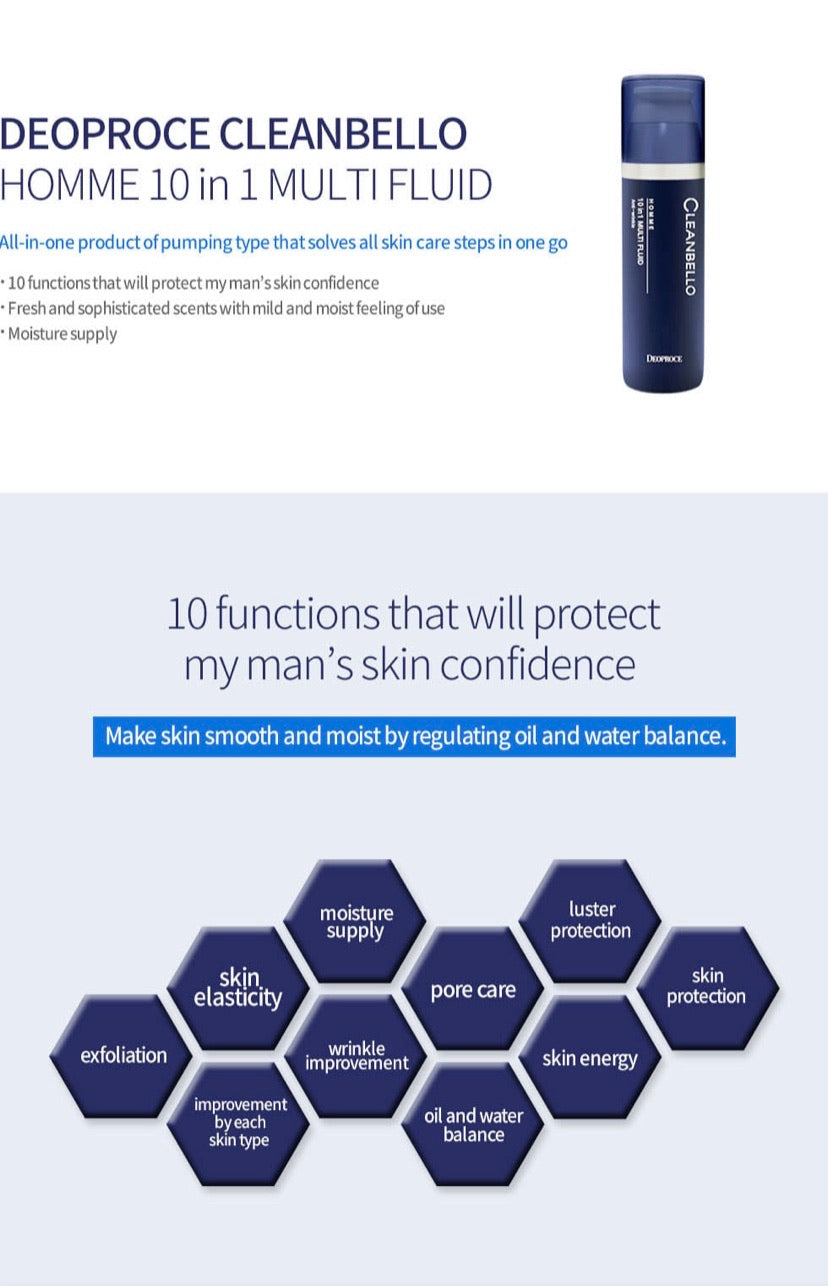 CLEANBELLO HOMME 10 in 1 MULTI FLUID