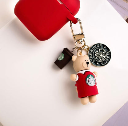 [KEY CHAIN]Bear Key Ring Red/Green