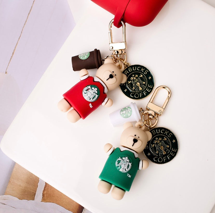 [KEY CHAIN]Bear Key Ring Red/Green